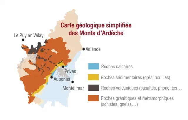 Carte géologique Ardèche