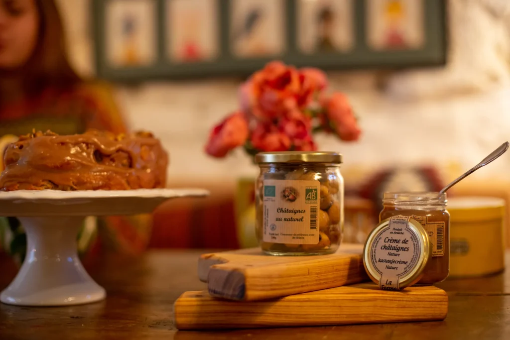 Gâteau à la châtaigne à La Maison Bleue