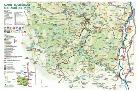 Carte touristique Sud Ardèche