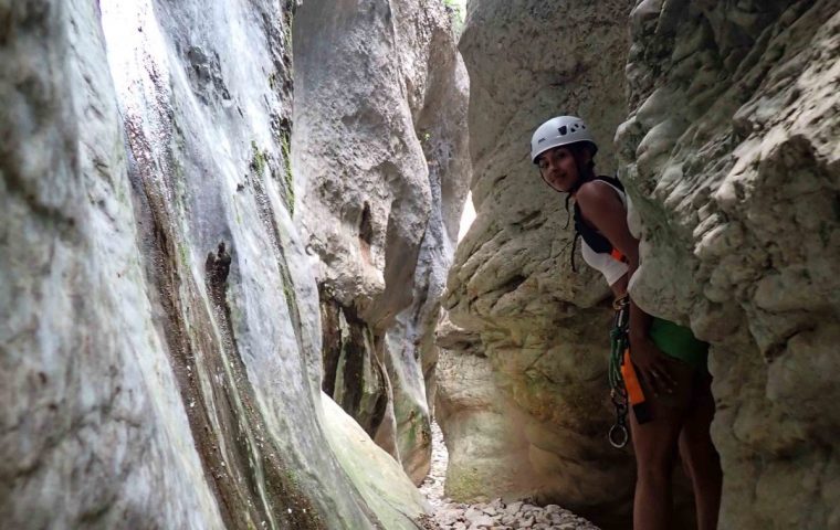 Descente du Canyon Sec de Pissevieille à Vallon Pont d’Arc