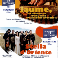 ­Jaume, les aventures d’un jeune troubadour ardéchois ­• Festival Labeaume en Musiques