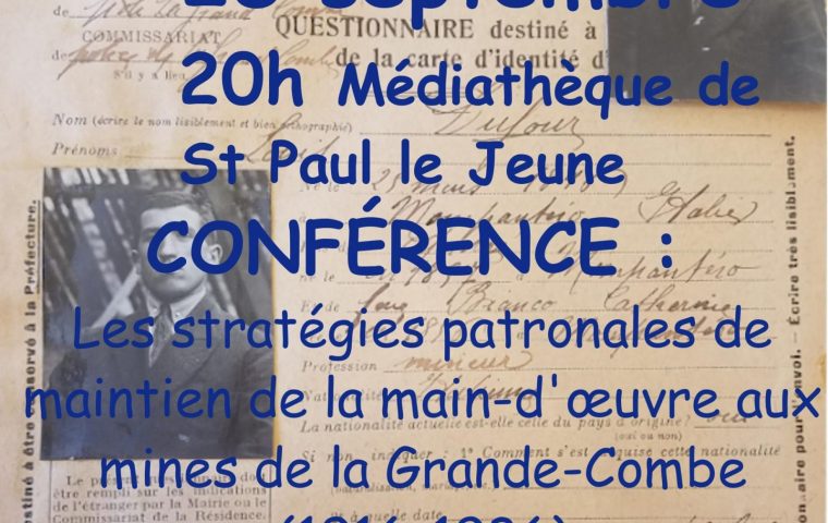 Conférence à St Paul le jeune