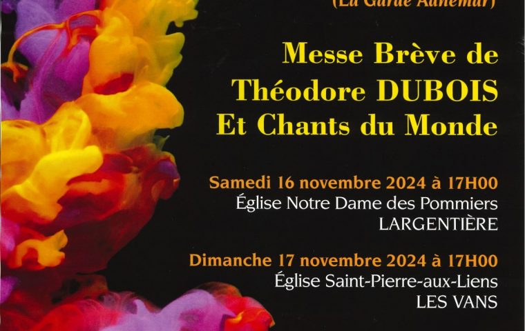 Concert : Messe Brève de Théodore Dubois et Chants du Monde_Les Vans