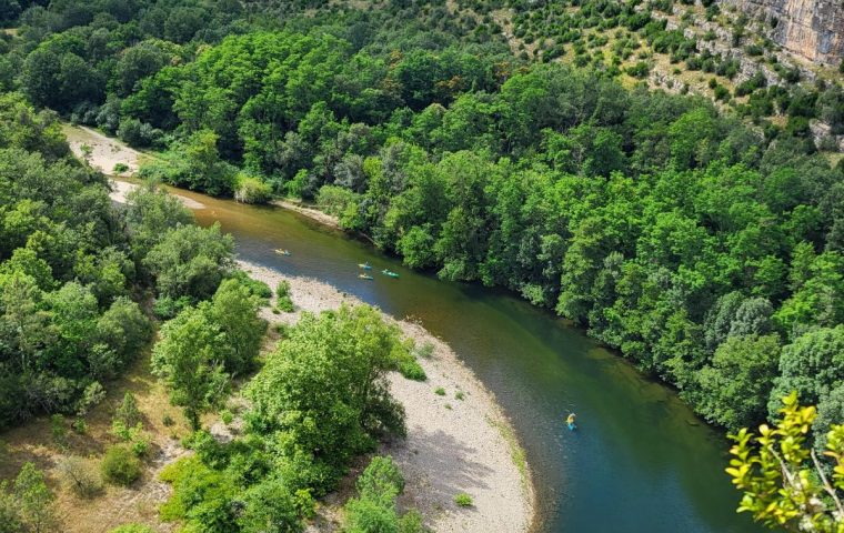 Canoë vue Via Corda Les Vans