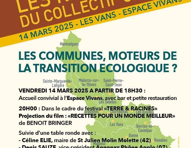 Les rencontres du collectif citoyen : Les communes, moteurs de transition écologique ?_Les Vans